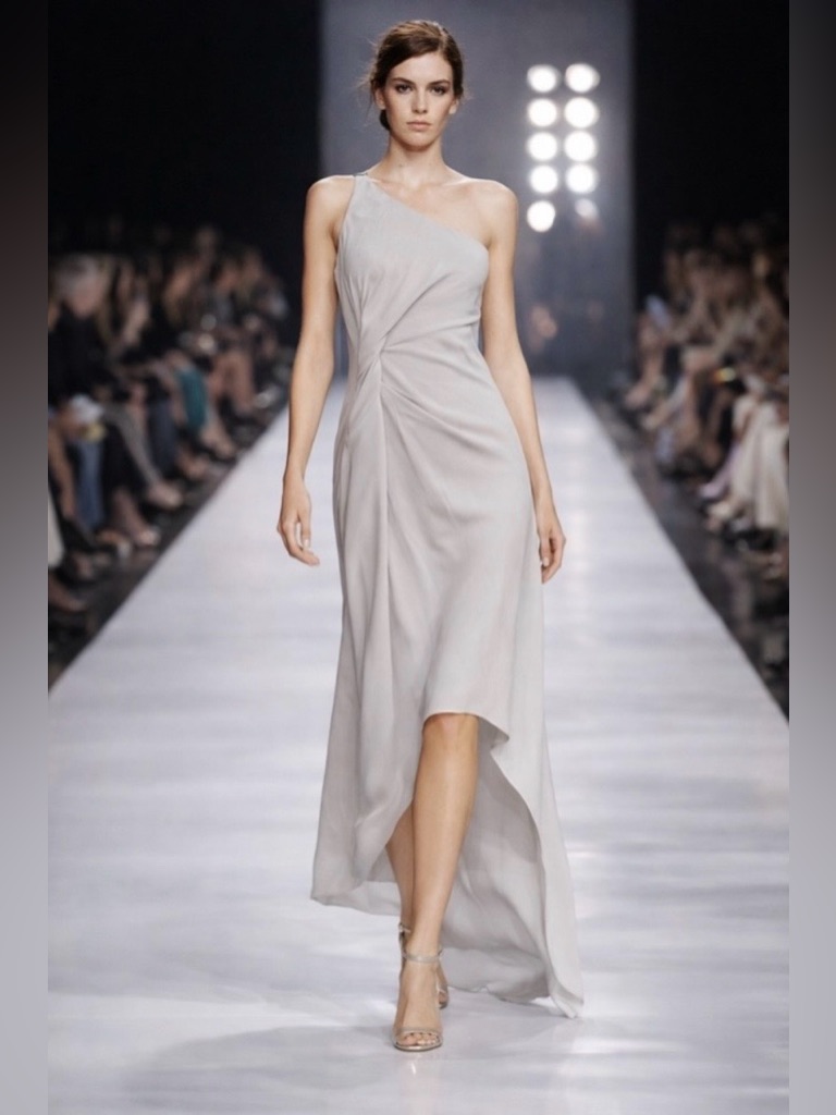 Bcbgmaxazria Runway One-Shoulder Dress Size 2
